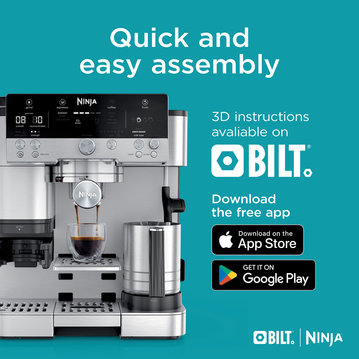 Ninja Luxe Café Premier Series 3-in-1 Espresso, Coffee and Cold Brew Machine- ES601